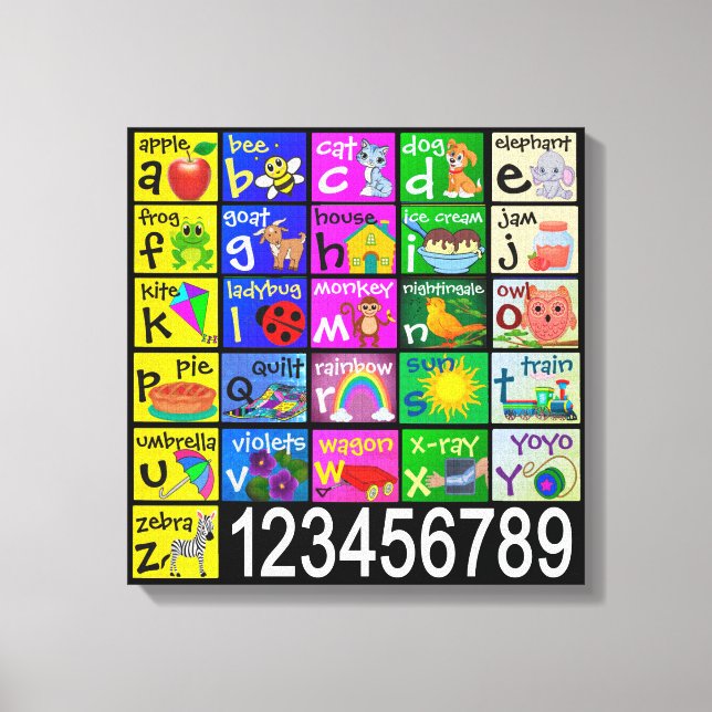 Alphabet Canvas Print (Front)
