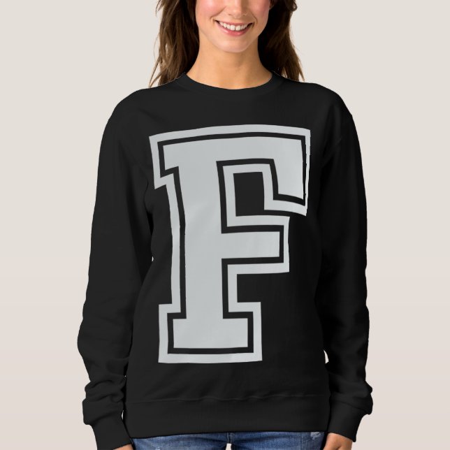 Alphabet capital letter F matching family group ha Sweatshirt (Front)