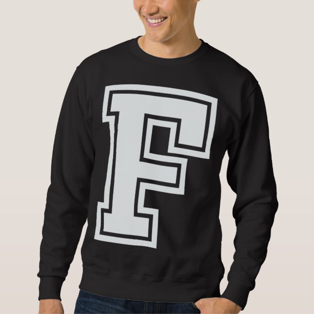 Alphabet capital letter F matching family group ha Sweatshirt (Front)