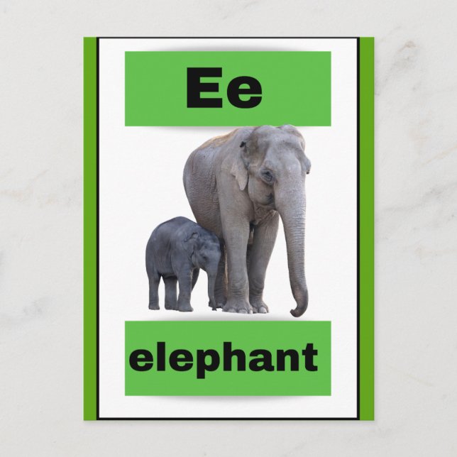 alphabet card(with real picture)Holiday Postcard (Front)