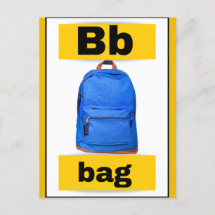 alphabet card(with real picture) holiday postcard