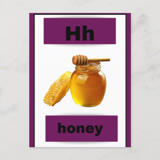 alphabet card(with real picture) holiday postcard