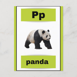 alphabet card(with real picture) holiday postcard