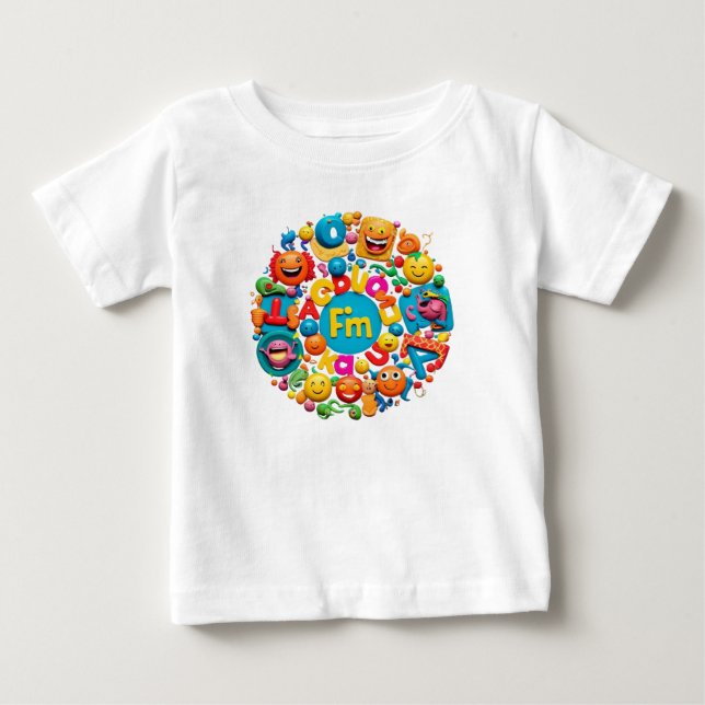 "Alphabet Carousel" Baby T-Shirt (Front)