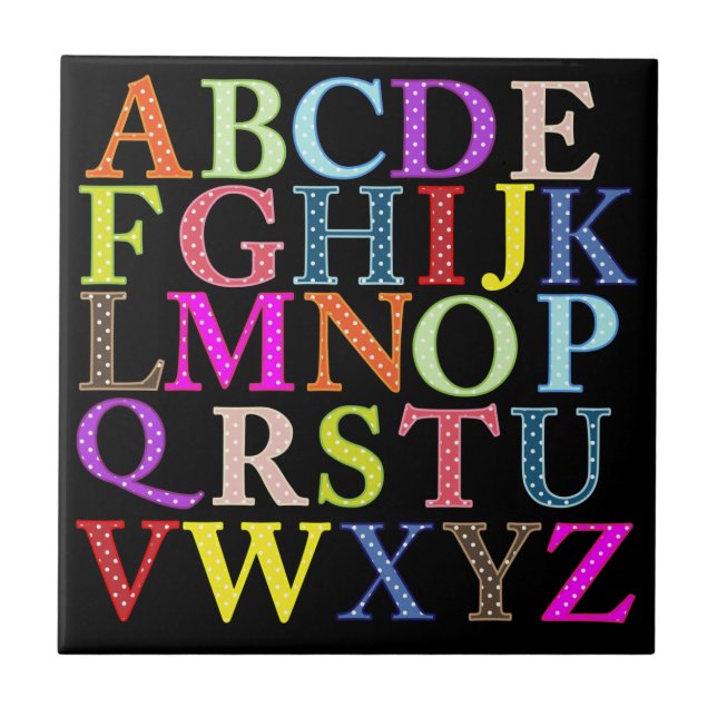 Alphabet Ceramic Tile (Front)