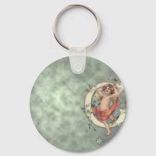 Alphabet Cherub Key Ring