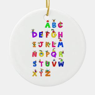 Alphabet Children Ceramic Tree Decoration