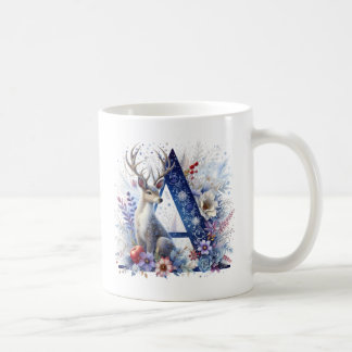 Alphabet Christmas Coffee Hot Coco Mug. Letter Mug