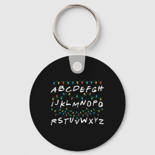 Alphabet Christmas Lights Family Matching Pyjamas  Key Ring
