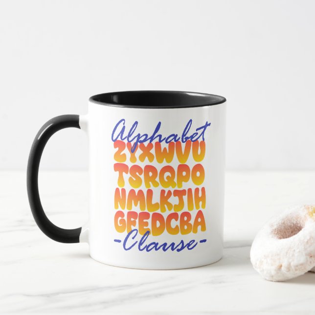 Alphabet Clause in Cobol Programming  Mug (With Donut)