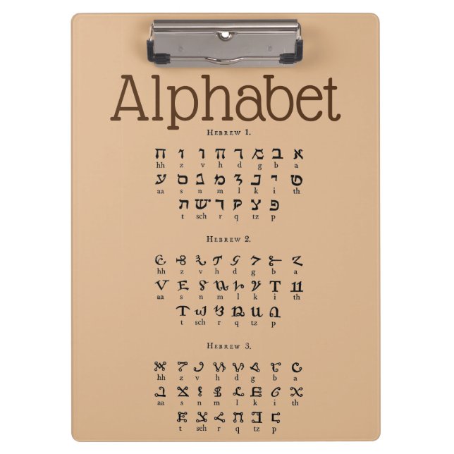 Alphabet Clipboard (Front)