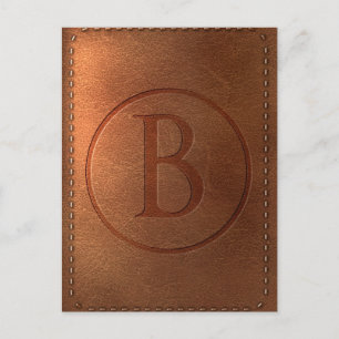 alphabet cuir lettre B Postcard