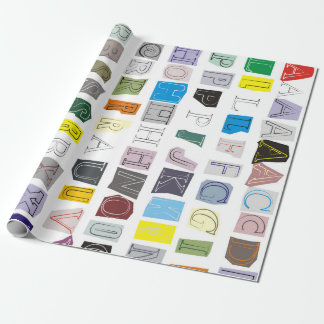 Alphabet cut out of paper