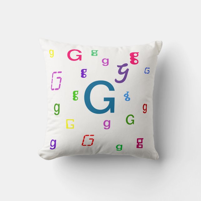 Alphabet Decorative Letter Pillow G (Front)