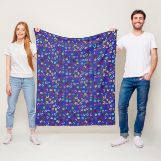 Alphabet design Fleece Blanket