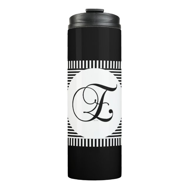 ALPHABET E MONOGRAM THERMAL TUMBLER (Front)