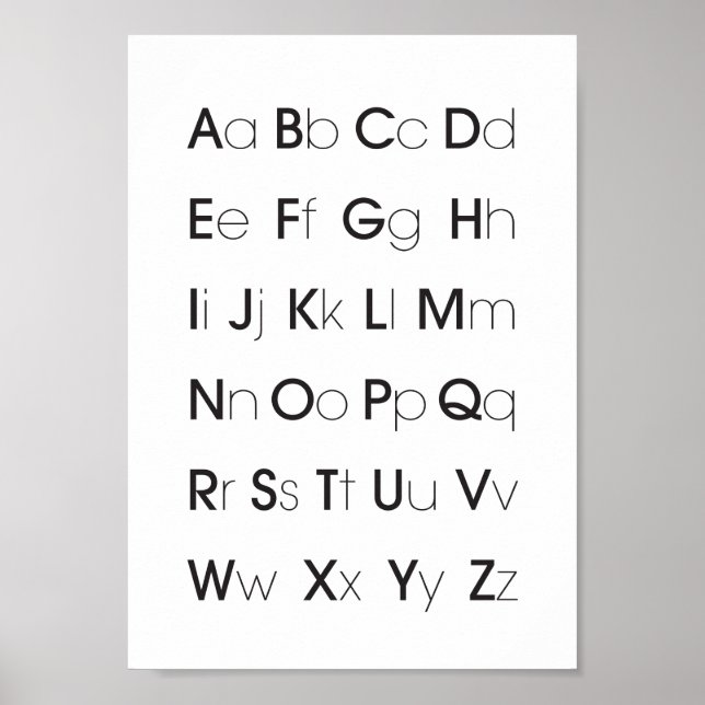 Alphabet Educational Poster (Front)