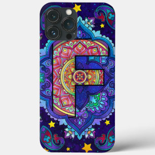 Alphabet F mandala  iPhone 13 Pro Max Case