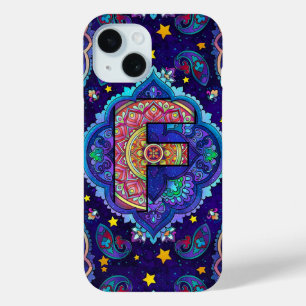 Alphabet F mandala  iPhone 15 Case