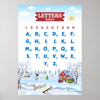 Alphabet Featuring Christmas Poster