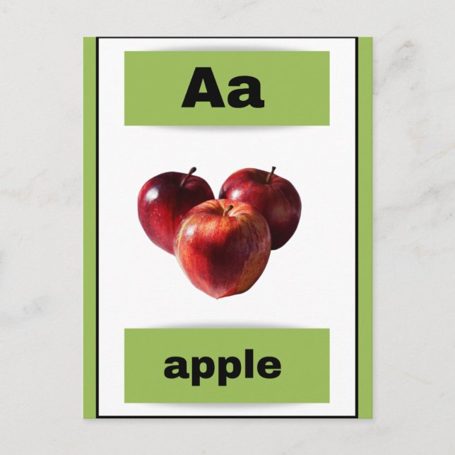 alphabet flash card(with real picture) holiday pos (Front)