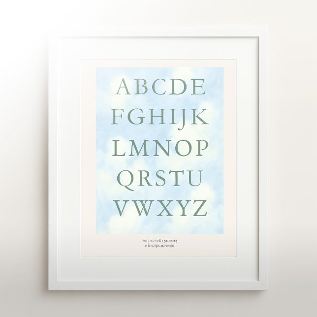 Alphabet – Green Nursery ABC Wall Art (16×20) (Creator Uploaded)