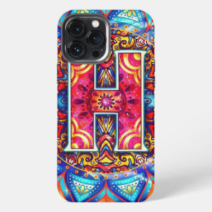 Alphabet H mandala iPhone 13 Pro Max Case