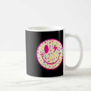 Alphabet Happy Face Back To School Teacher Lightni Coffee Mug