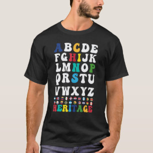 Alphabet Hispanic Heritage Month Teacher Latino Co T-Shirt