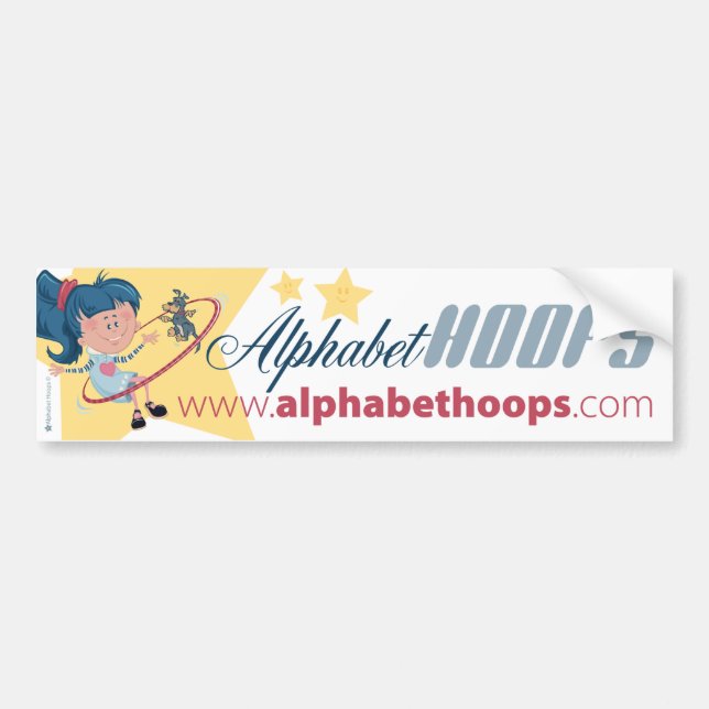Alphabet Hoops: Bumper sticker (Front)