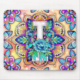 Alphabet I mandala Mouse Pad