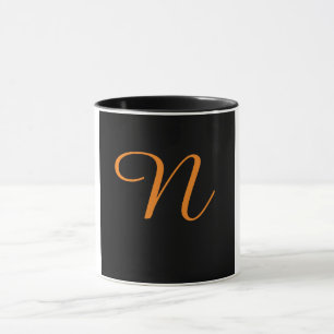 ALPHABET INITIAL N MONOGRAM MUG