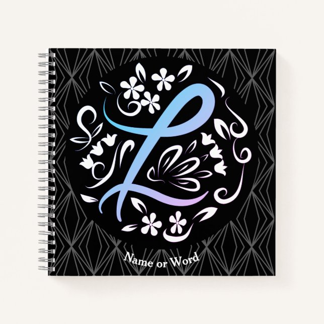 Alphabet L Monogram Handwritting Notebook (Front)