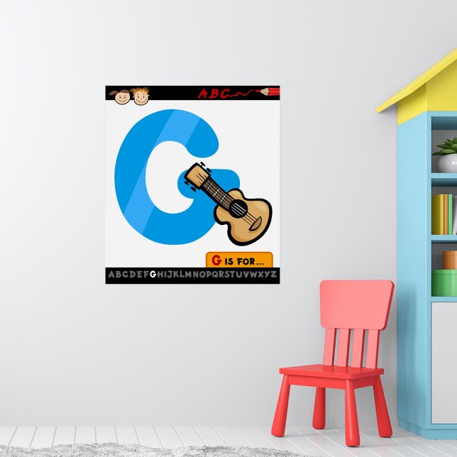 Alphabet Letter G is for Guitar Poster (Creator Uploaded)