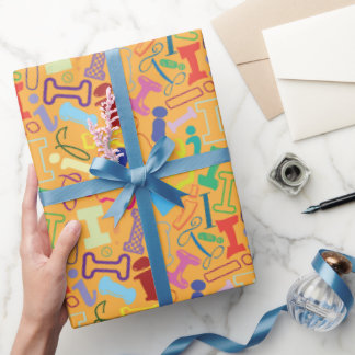 Alphabet Letter I Wrapping Paper - Orange