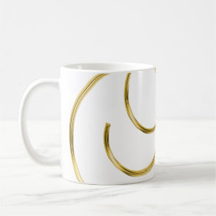 Alphabet letter initial background coffee mug