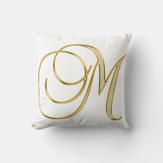 Alphabet letter initial background cushion (Front)
