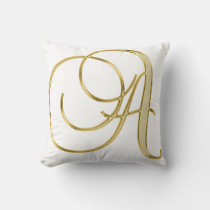 Alphabet letter initial background cushion