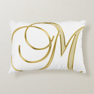 Alphabet letter initial background decorative cushion
