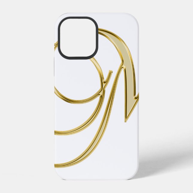 Alphabet letter initial background iPhone case (Back)