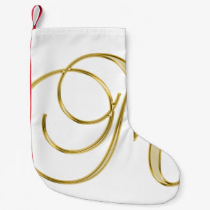 Alphabet letter initial background small christmas stocking