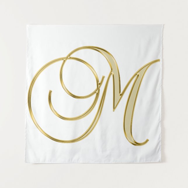 Alphabet letter initial background tapestry (Front)