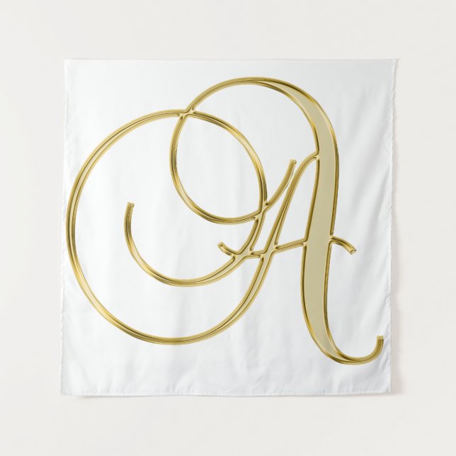 Alphabet letter initial background tapestry (Front)