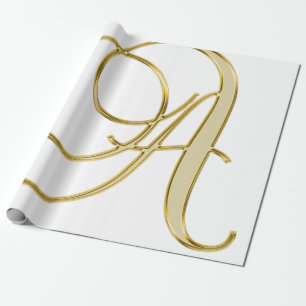 Alphabet letter initial background wrapping paper