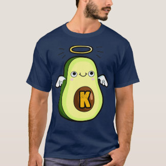 Alphabet Letter K Cute Holy Guacamole Avocado T-Shirt