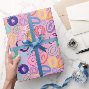 Alphabet Letter O Wrapping Paper - Pink