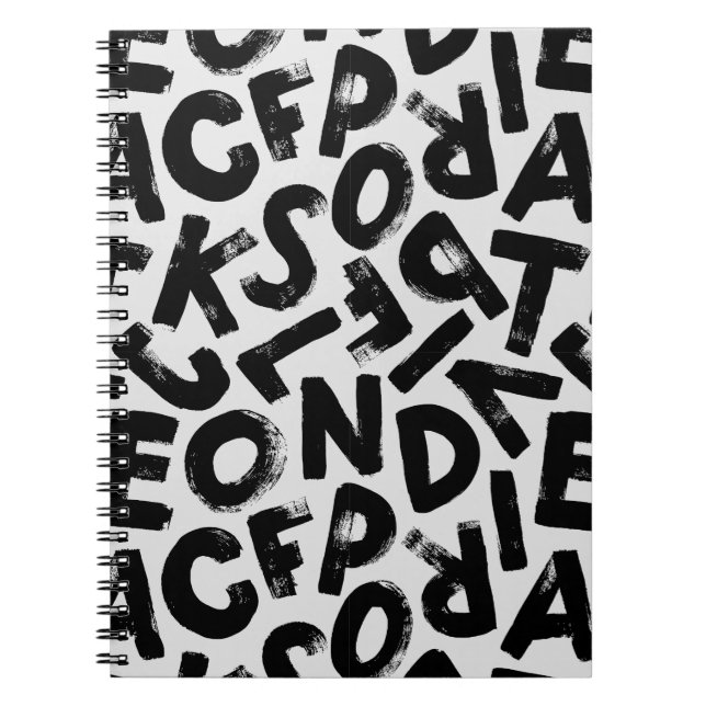 Alphabet Letter Pattern             Notebook (Front)