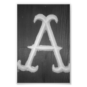Alphabet Letter Photography A10 Black & White 4x6 Photo Print