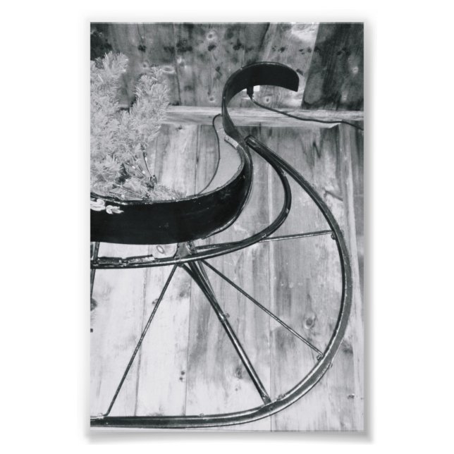 Alphabet Letter Photography A6 Black and White 4x6 Photo Print (Front)