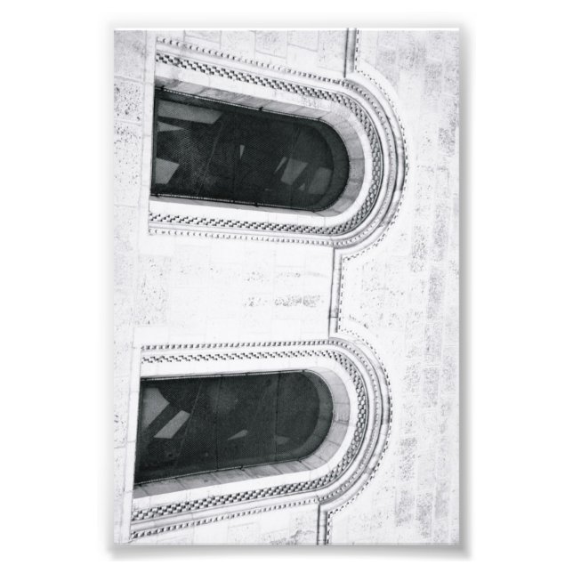 Alphabet Letter Photography B1 Black and White 4x6 Photo Print (Front)